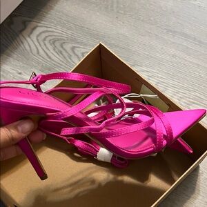 Liliana Hot Pink Strappy Heels